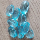 Acryl kralen ovaal aqua