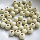 Houten kraal pastel yellow 6 mm