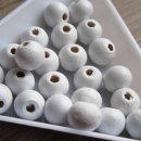 Houten kraal wit 8 mm