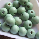 Houten kraal soft fern green 8 mm