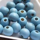 Houten kraal misty blue 8 mm