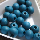 Houten kraal 8 mm dark blue zircon