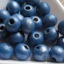 Houten kraal ibiza blauw 8 mm