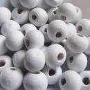 Houten kraal wit 6 mm