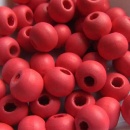 Houten kraal koraalrood 6 mm