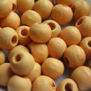 Houten kraal 6 mm oranje