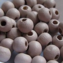 Houten kraal  6 mm bruin