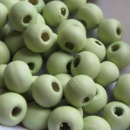 Houten kraal pastel lime 6 mm