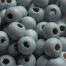 Houten kraal 6 mm blauw