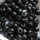 Houten kraal Kleine rondelle zwart