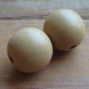 Houten kraal deep dark camel 16 mm