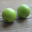 Houten kraal deep lime green 16 mm