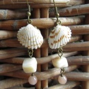 Oorbellen met echte schelpen