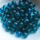 Transparant blauwgroene kralen acryl