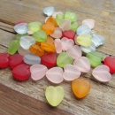 Matte acryl hartjes kraal mix