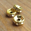 Strasspacer goudkleurig sieraden maken