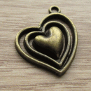 Bedel hart vintage look brons