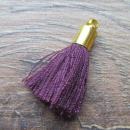 Bedeltje kwastje mauve 