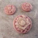 cabochon roos roze