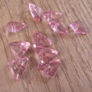 Kunststof kraal roze driehoekje