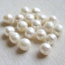 Zoetwaterparel kraal creme 7-8 mm