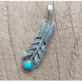 Hanger veer met turquoise steen