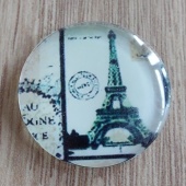 Glas cabochon 20 mm Eiffeltoren vintage