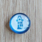 Glas cabochon 12 mm huisje