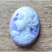 Camee ovaal dame paars