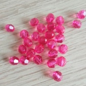 Knalroze kinderkralen ovaal