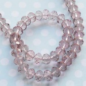 Streng rondellen transparant licht amethyst