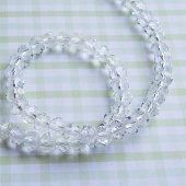 Streng facet rondellen transparant 