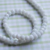 Streng facet rondellen imitatie jade wit