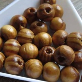 Houten kraal naturel gemêleerd 8 mm
