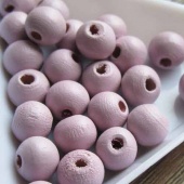 Houten kraal lilac pink 8 mm