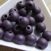 Houten kraal diep paars 8 mm