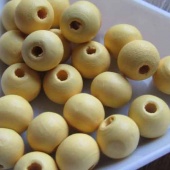 Houten kraal geel 8 mm