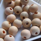 Houten kraal light salmon rose 8 mm