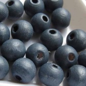 Houten kraal donkerblauw 8 mm