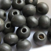 Zwart houten kraal 8 mm