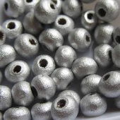 Houten kraal zilver 6 mm