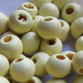 Houten kraal 6 mm pale goldenrod