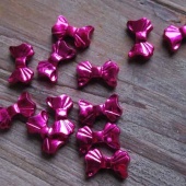 Kralen strikje metallic