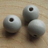 Houten kraal licht mosgroen 12 mm