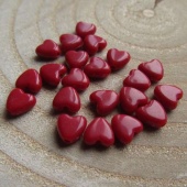 Klein kraaltje hartje rood acryl