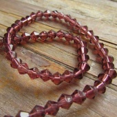 Streng bicones transparant aubergine