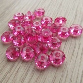 rondellen pink kunststof kraal