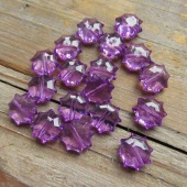 Acryl kraal zonnetje paars