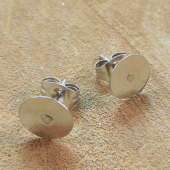 RVS oorsteker voor plaksteen