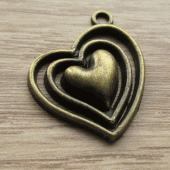 Bedel hart vintage look brons